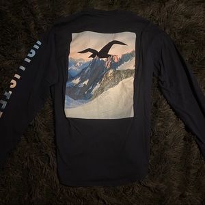 Hollister Print Logo Graphic Tee Long Sleeve